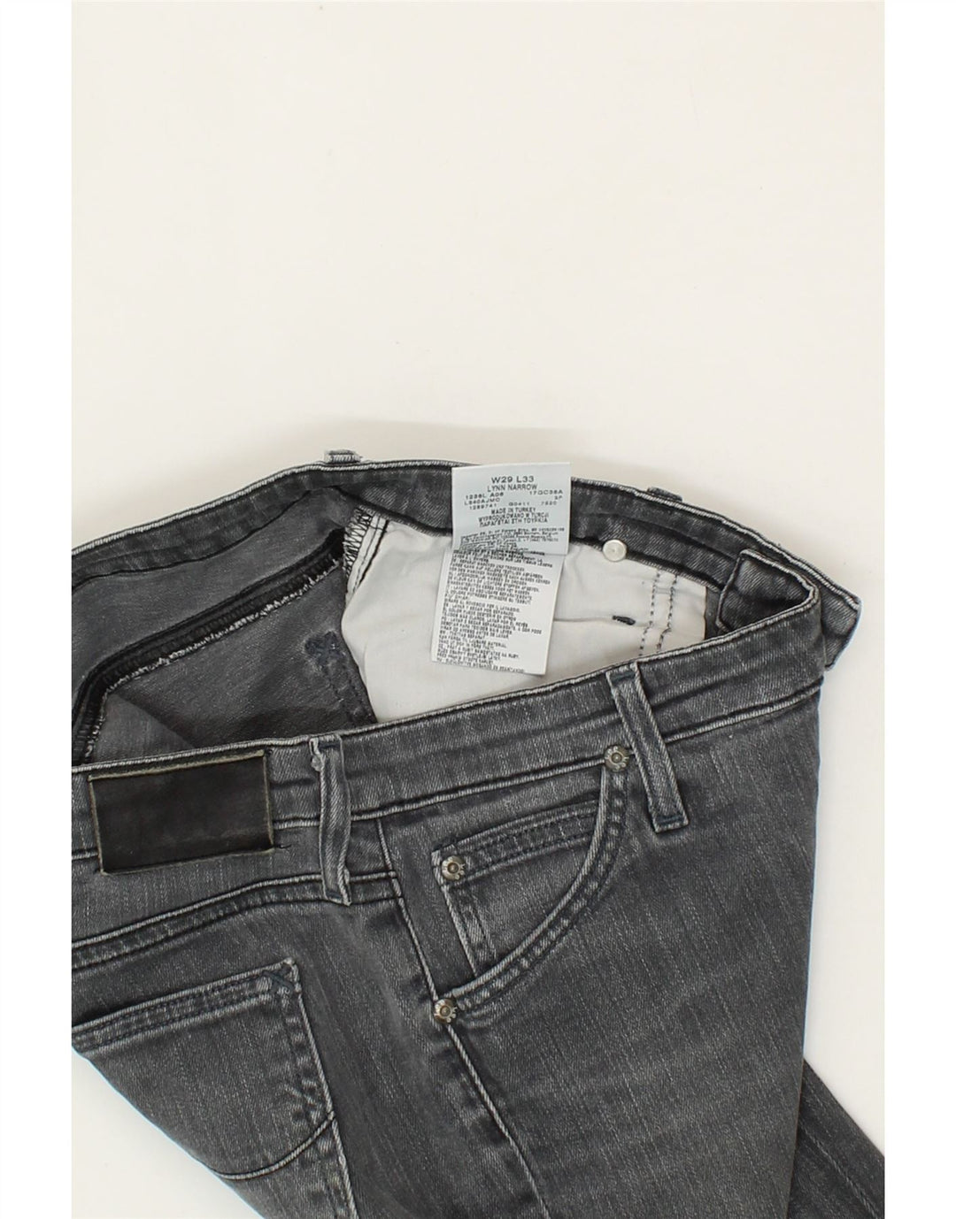 LEE Womens Lynn Narrow Slim Jeans W29 L33 Grey Cotton Vintage Lee and Second-Hand Lee from Messina Hembry 