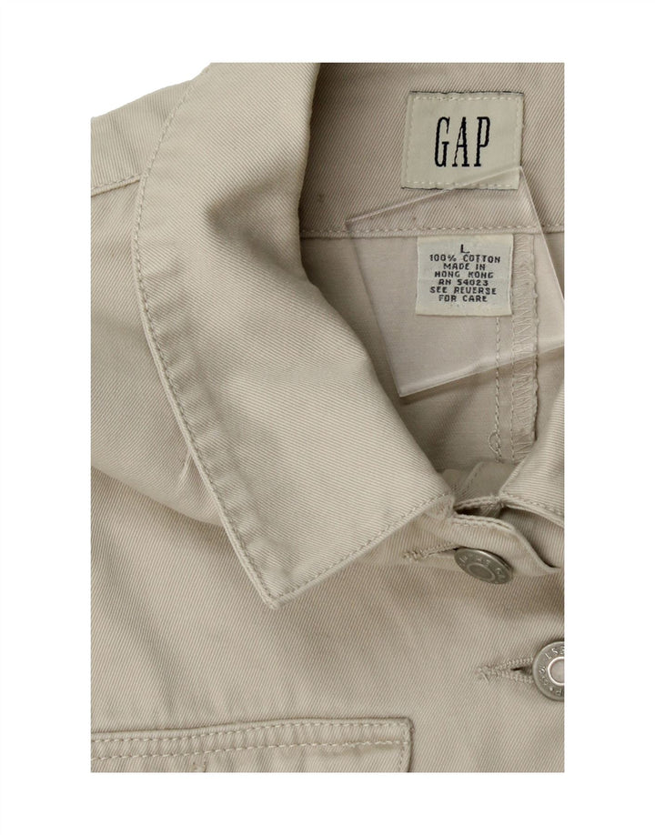 GAP Womens Denim Jacket UK 16 Large Beige Cotton Vintage Gap and Second-Hand Gap from Messina Hembry 