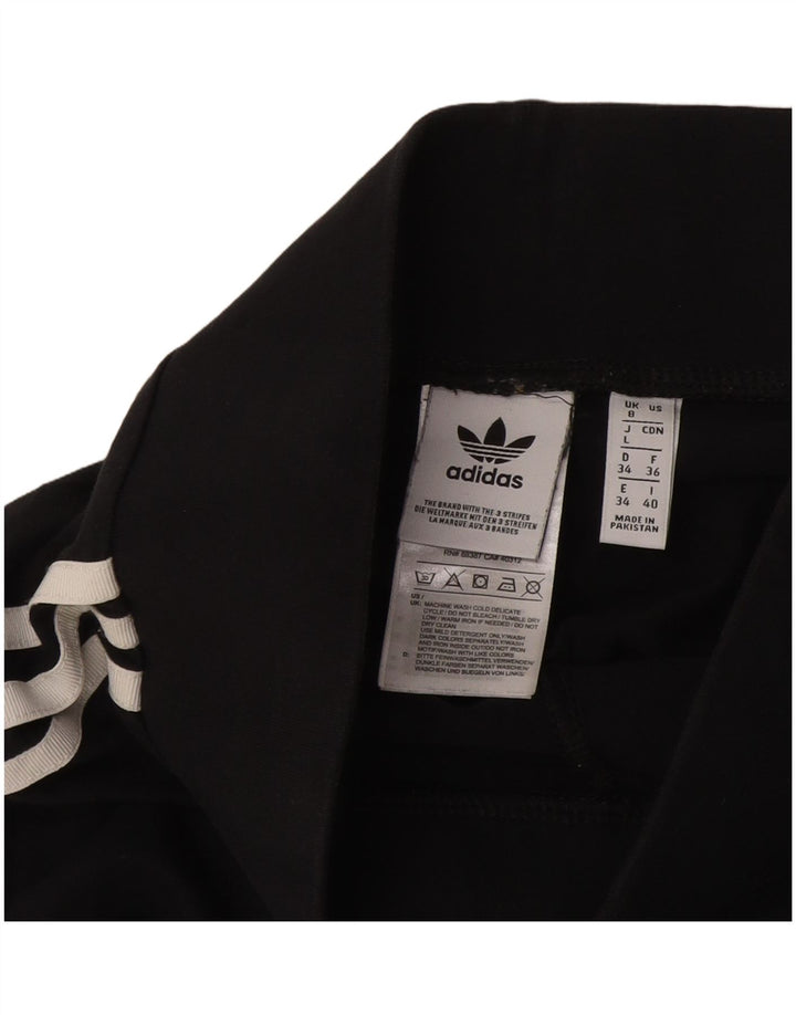 Женские леггинсы Adidas UK 8, маленькие черные хлопковые