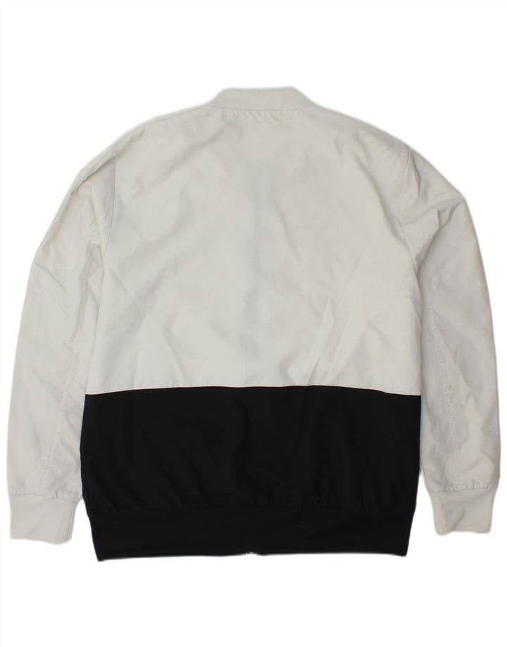 Мужская спортивная куртка ADIDAS с графическим рисунком, большая белая полиэстер с цветными блоками