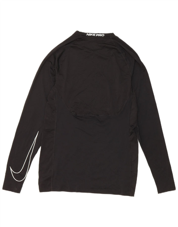 Мужские кроссовки Nike Dri Fit Slim Top с длинным рукавом, маленький черный полиэстер