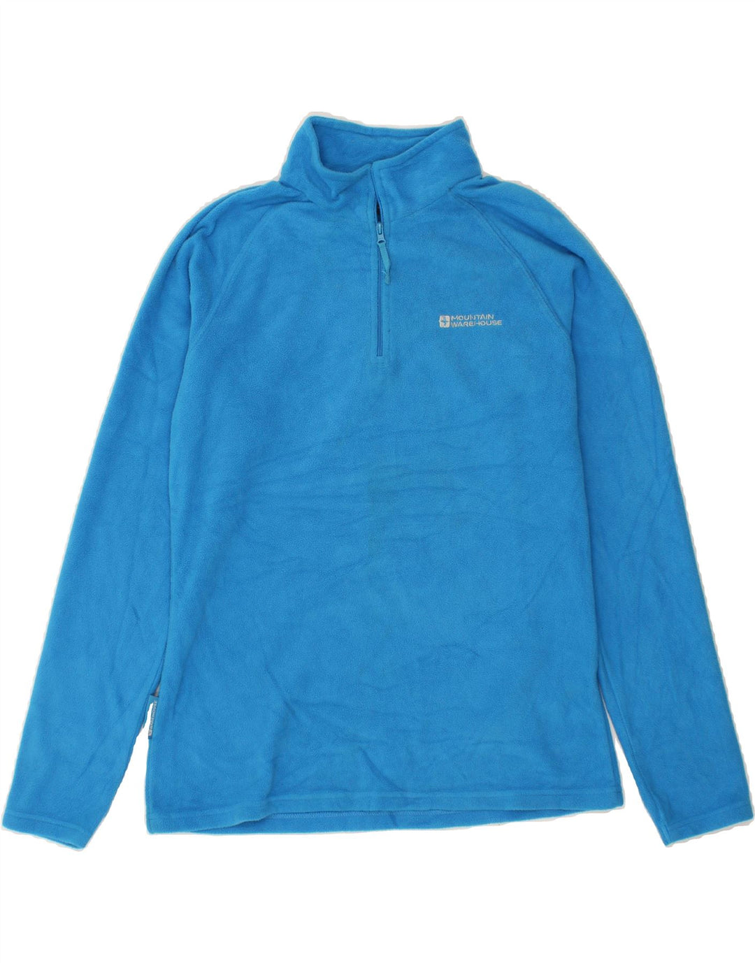 MOUNTAIN WAREHOUSE Womens Zip Neck Fleece Jumper UK 12 Medium Blue Vintage Mountain Warehouse and Second-Hand Mountain Warehouse from Messina Hembry 