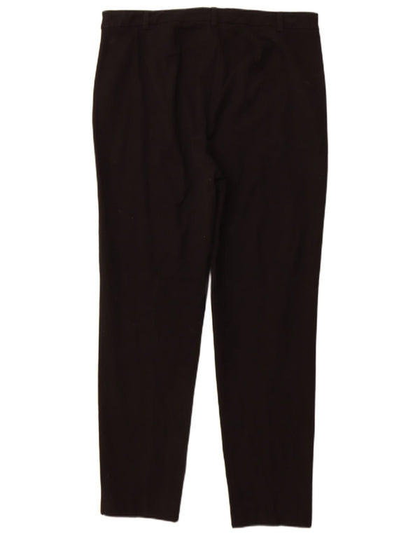 MARKS & SPENCER Womens Slim Suit Trousers UK 14 Large W35 L26  Black
