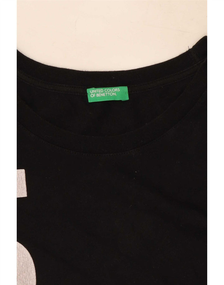 Benetton Мужская футболка с рисунком, большой черный