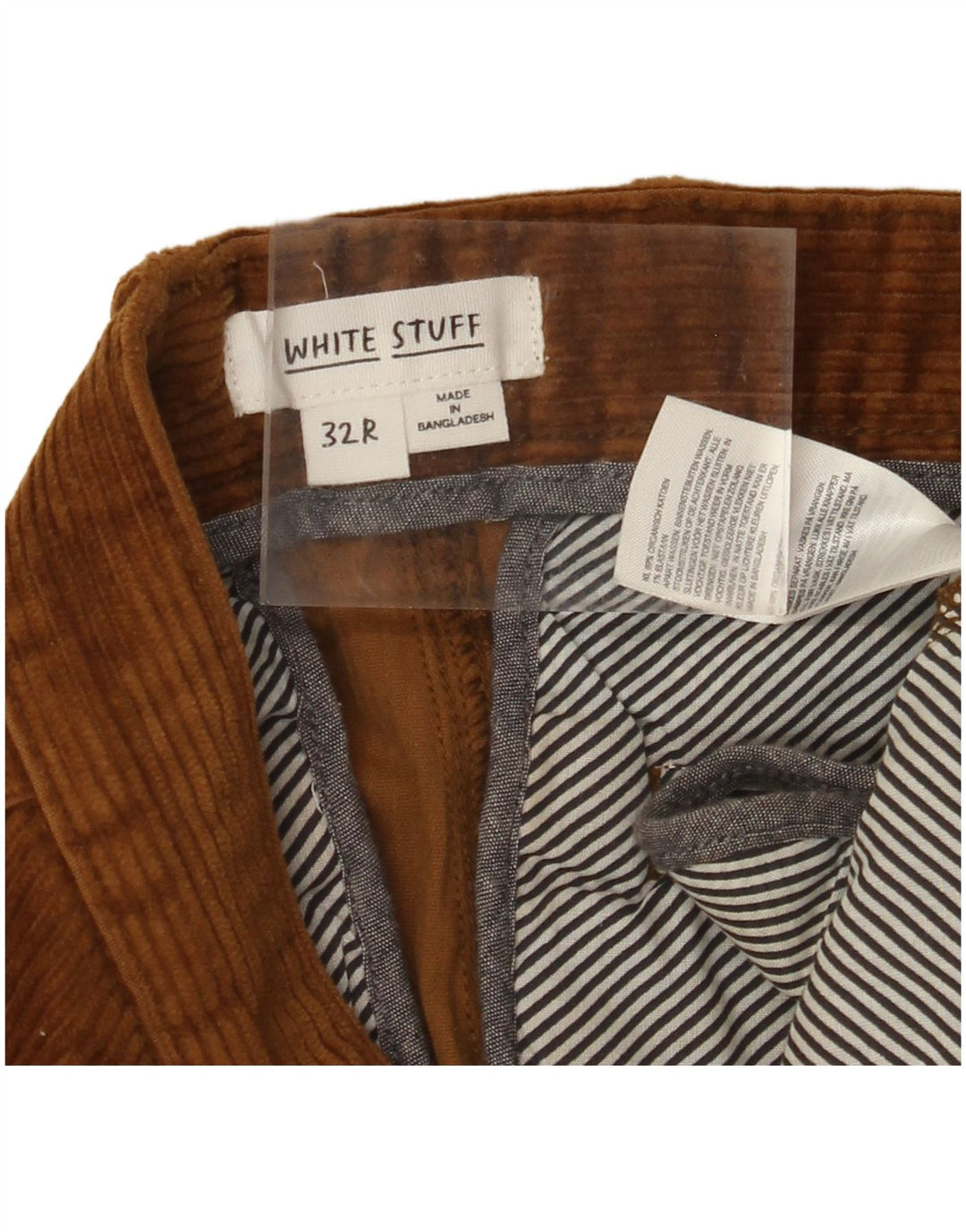 Мужские узкие вельветовые брюки WHITE STUFF W32 L29, коричневые, хлопковые