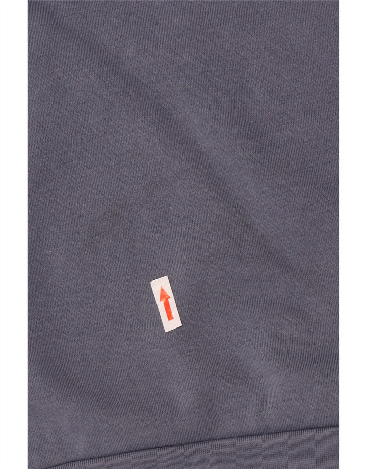 Джемпер с капюшоном Adidas для мальчиков 15-16 лет, синий хлопок