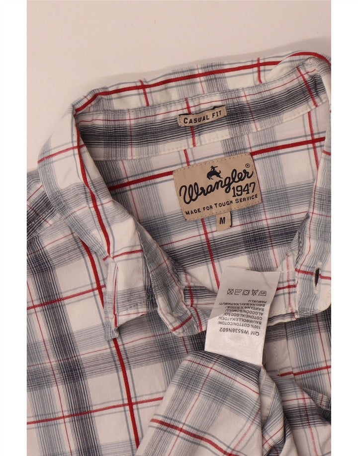 WRANGLER Мужская рубашка повседневного кроя из хлопка среднего размера в белую клетку