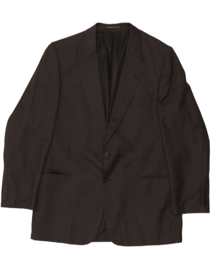 Мужской длинный пиджак на двух пуговицах Marks & Spencer, Великобритания, 46 XL, серый, новая шерсть