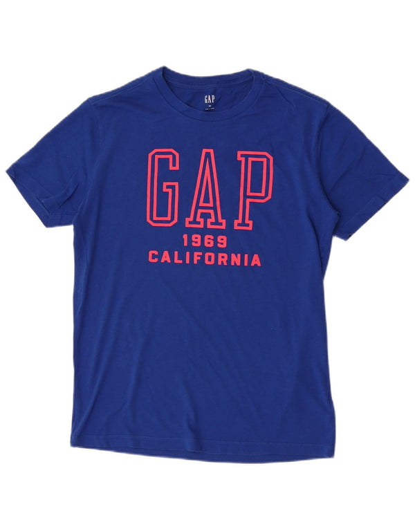Мужская футболка с рисунком Gap Top XS, синяя, хлопок