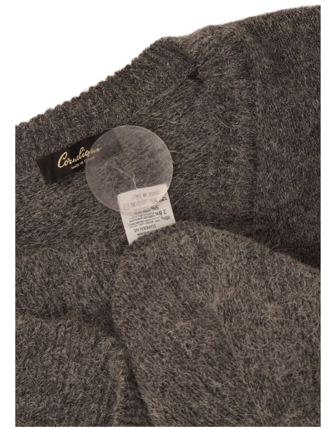 CORNELIANI Мужская майка-майка 2XL серая из шерсти альпаки