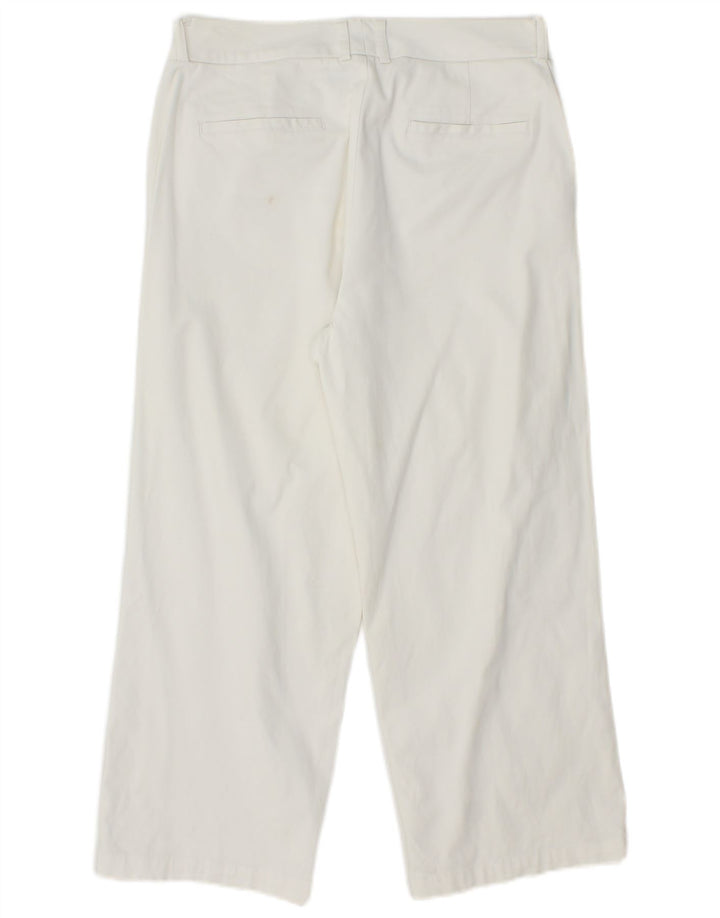 DOCKERS Womens Straight Capri Trousers W28 L22 White Cotton