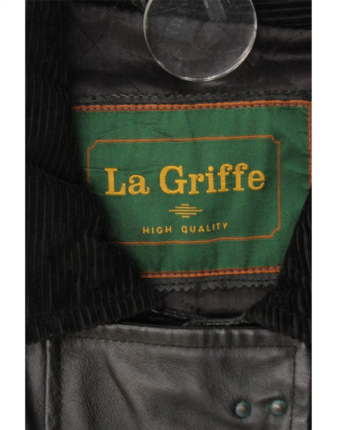La Griffe Женское кожаное пальто IT 54 3XL Черное кожаное