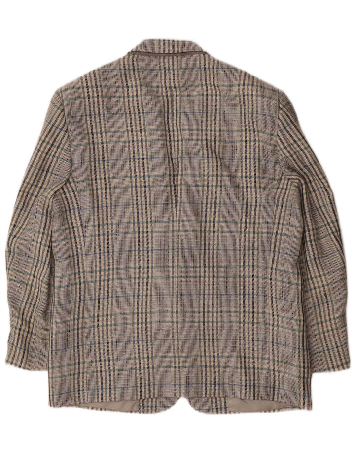 Женский пиджак на двух пуговицах Valentino IT 50 XL, серая шерсть в клетку