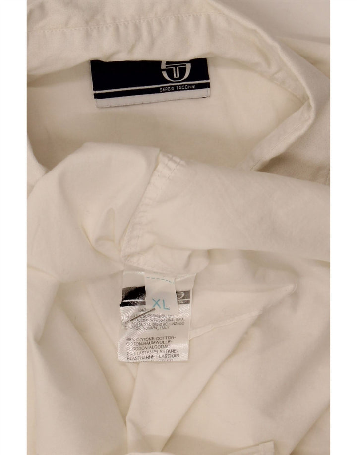 Мужская рубашка Sergio Tacchini XL, белый хлопок