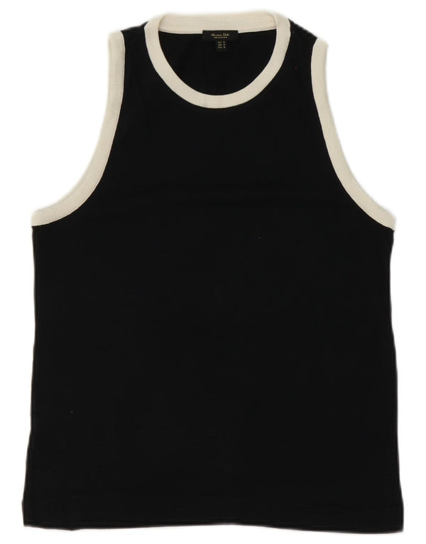 Женский жилет Massimo Dutti UK 12, средний черный, хлопок