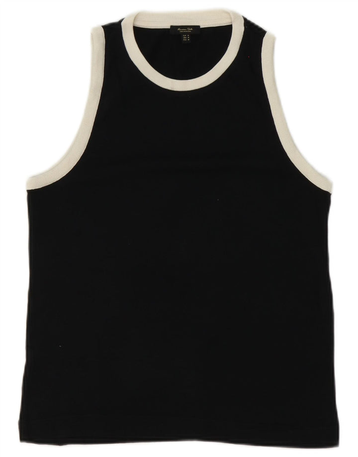 Женский жилет Massimo Dutti UK 12, средний черный, хлопок