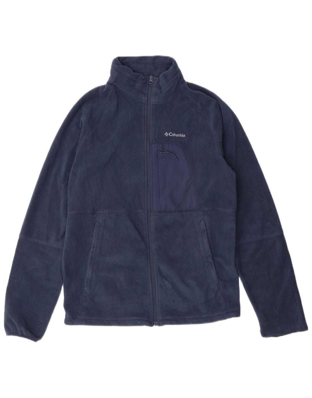 Мужская флисовая куртка Columbia среднего размера, темно-синяя, полиэстер