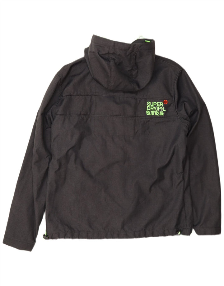Мужская дождевик с капюшоном Superdry Windtrekker UK 44 2XL Серый полиэстер