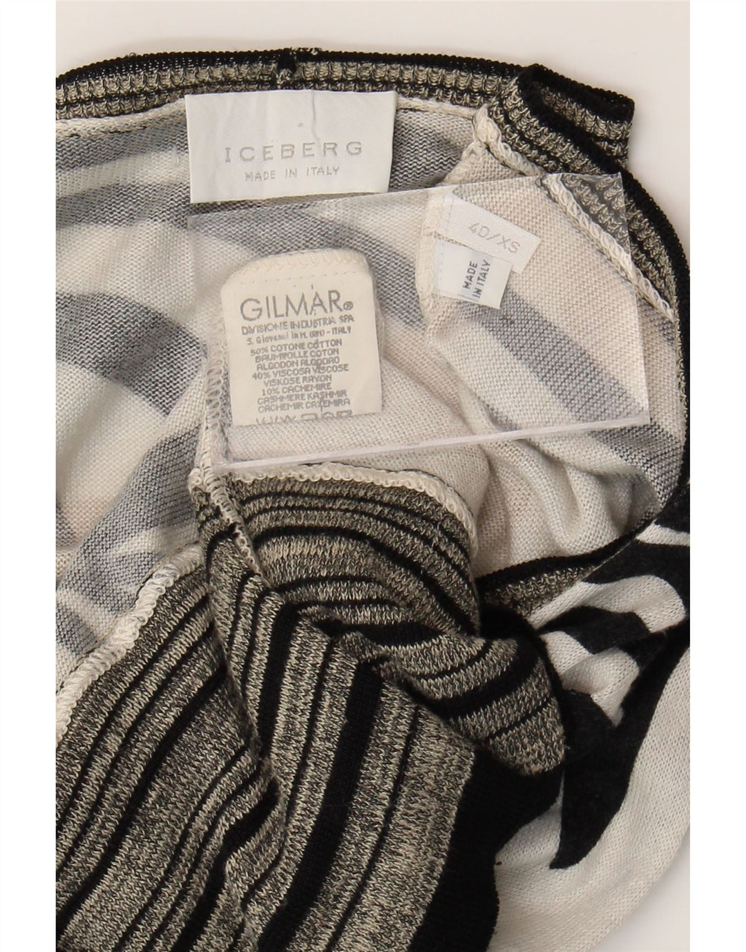 ICEBERG Женский кардиган-свитер UK 6 XS Off Белый Хлопок с цветочным принтом