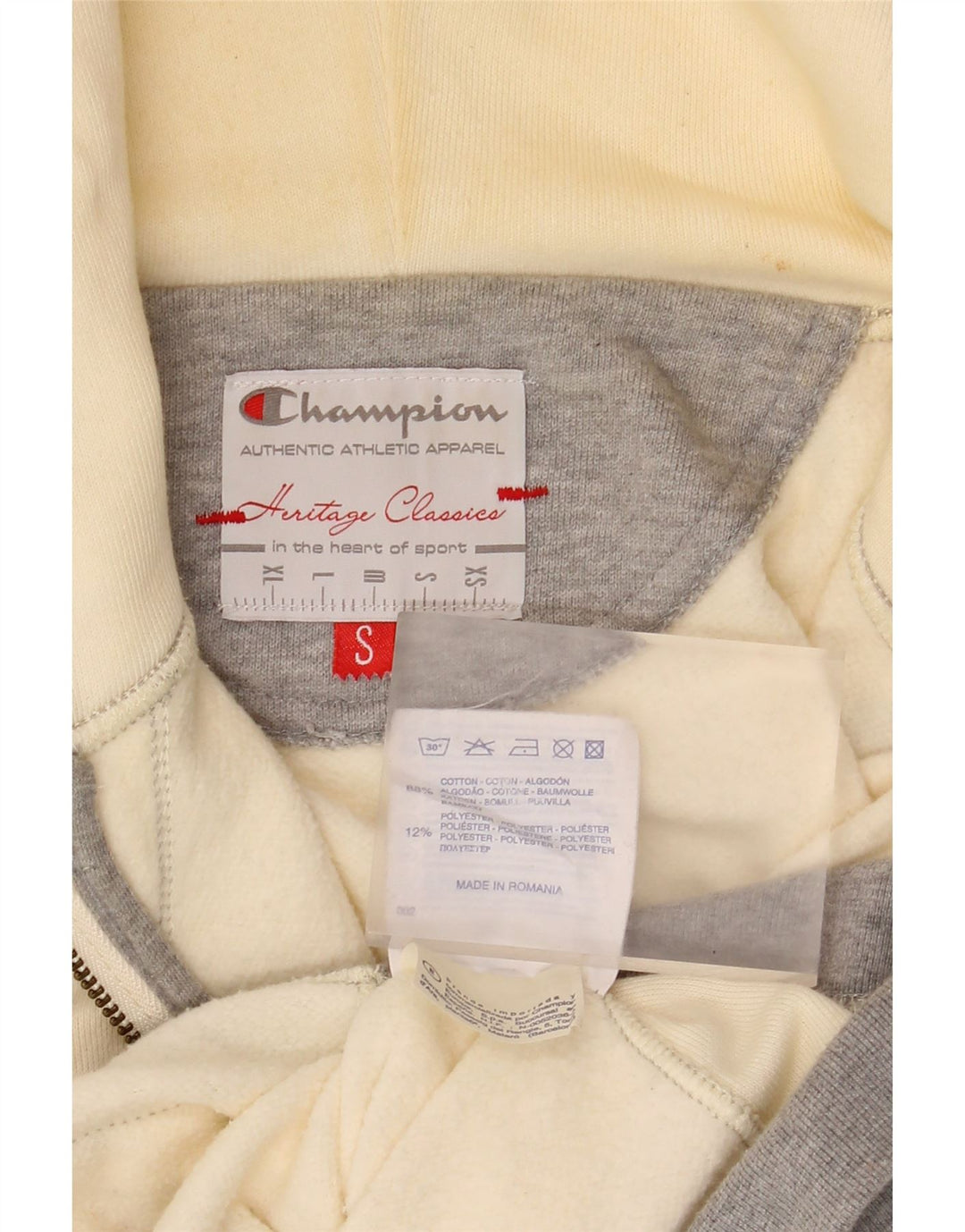 Свитер с капюшоном на молнии для женщин Champion Heritage Classics UK 10, маленький желтый цвет