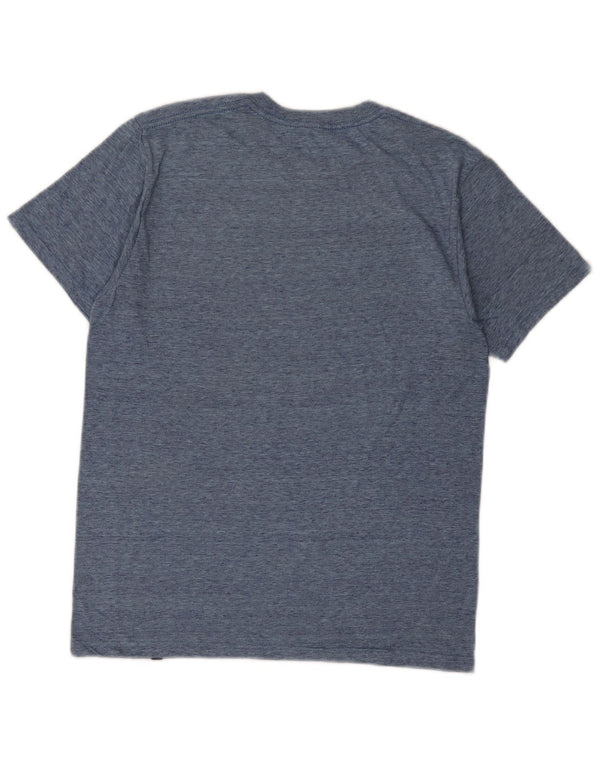 Hurley Mens Graphic T-Shirt Top Medium Navy Blue Flecked