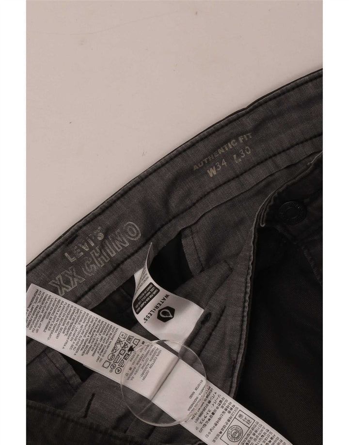 Мужские брюки чинос Levi's Authentic W34 L30, серые, хлопковые