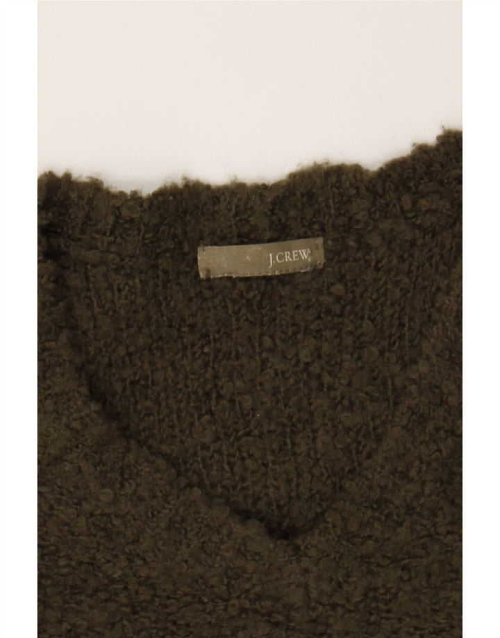 J. CREW Womens V-Neck Jumper Sweater UK 14 Large Khaki Vintage J. Crew and Second-Hand J. Crew from Messina Hembry 