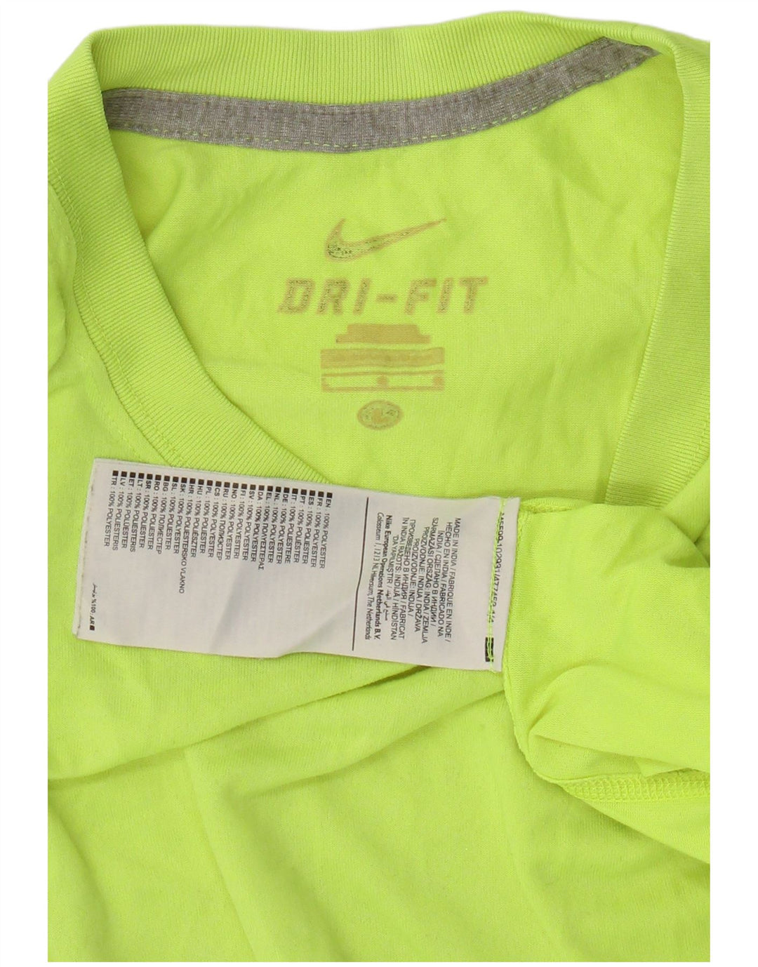 Мужская футболка NIKE Dri Fit, большой зеленый полиэстер