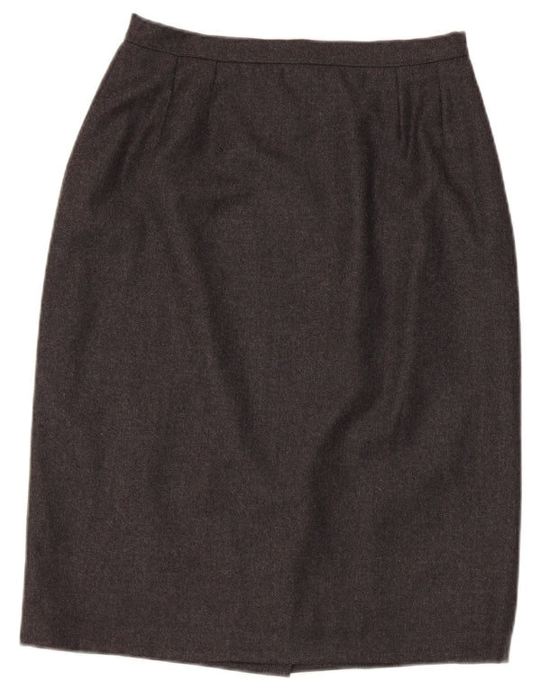 Винтажный женский комплект из 2 предметов юбки с 3 пуговицами, Великобритания 14, средний W26, серый