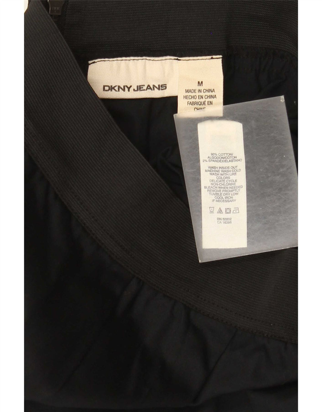 Dkny Женская мини-юбка среднего размера W28, черный хлопок
