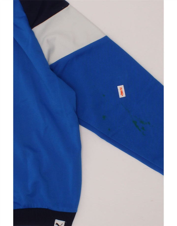 PUMA Boys Graphic Tracksuit Top Jacket 2-3 Years Blue Colourblock Vintage Puma and Second-Hand Puma from Messina Hembry 