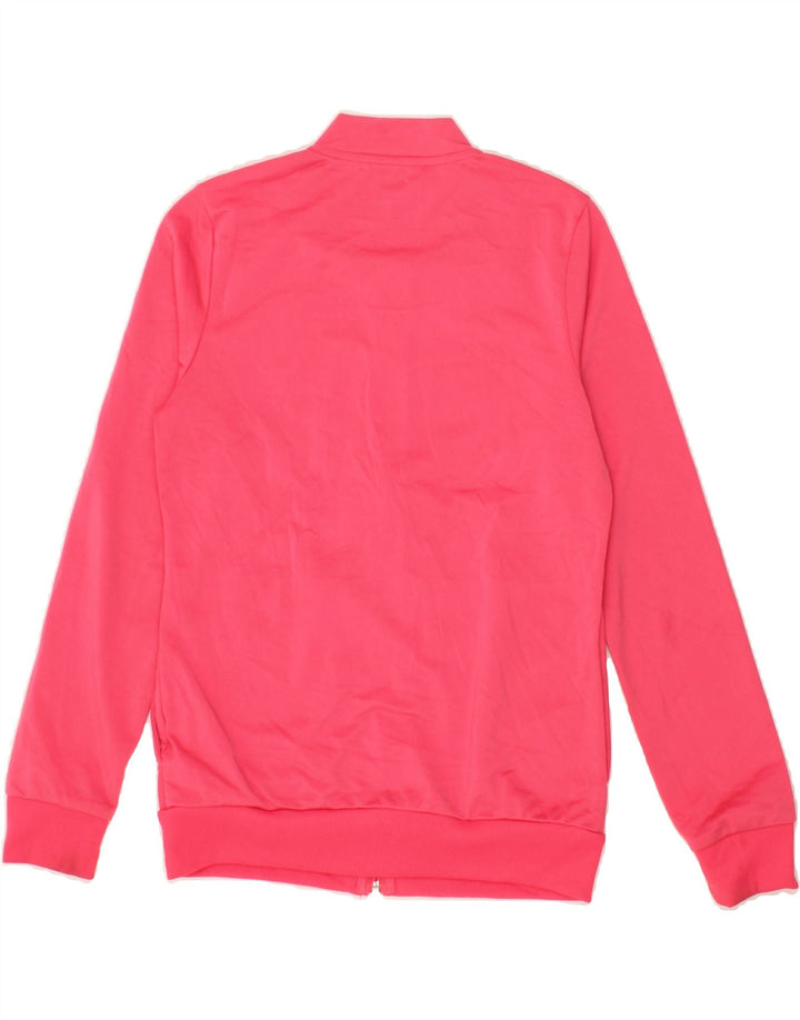 ADIDAS Girls Graphic Tracksuit Top Jacket 13-14 Years Pink Polyester Vintage Adidas and Second-Hand Adidas from Messina Hembry 