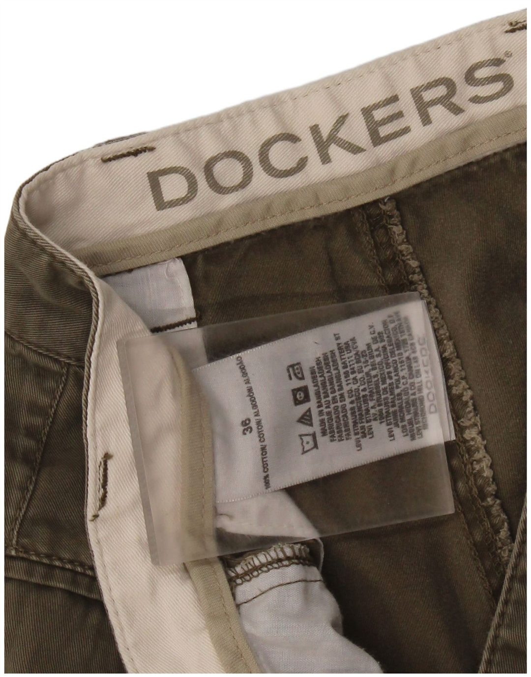 Мужские шорты карго DOCKERS W36, большие размеры, цвет хаки, хлопок