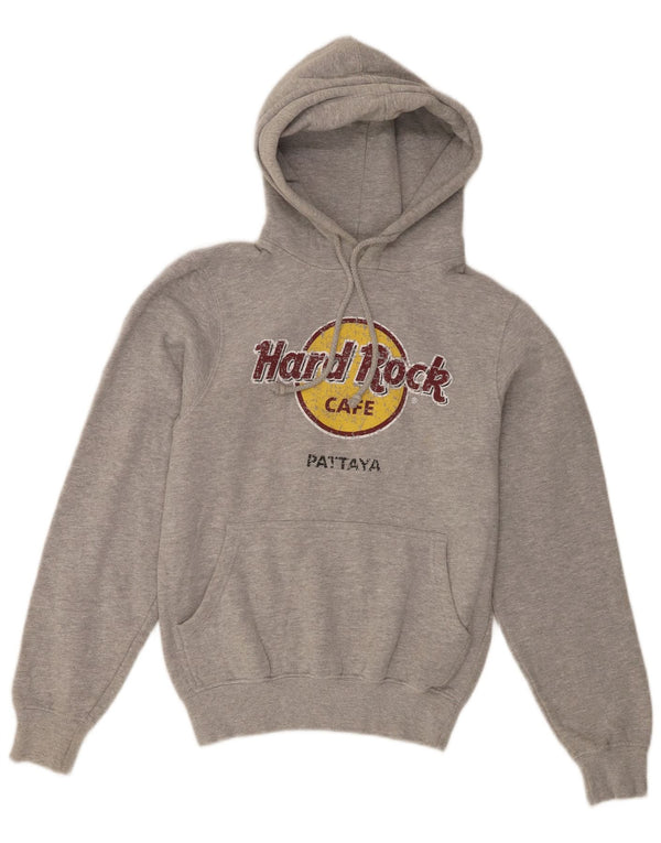 Женский джемпер с капюшоном Hard Rock Cafe Pattaya, Великобритания, 10, маленький, серый в крапинку