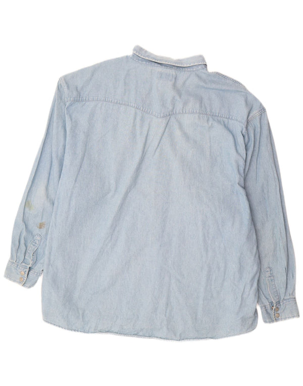 JOHN BANER Мужская джинсовая рубашка 3XL, синяя, хлопок