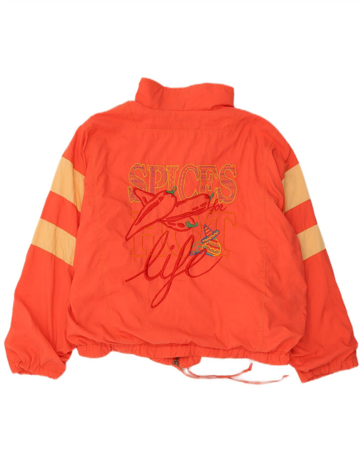 Женский спортивный костюм VINTAGE, верхняя куртка UK 12, средний оранжевый цвет с цветными блоками