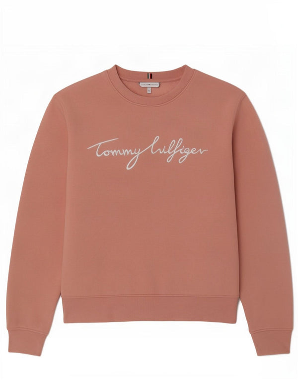 Женский свитер большого размера с рисунком Tommy Hilfiger UK 6 XS Розовый