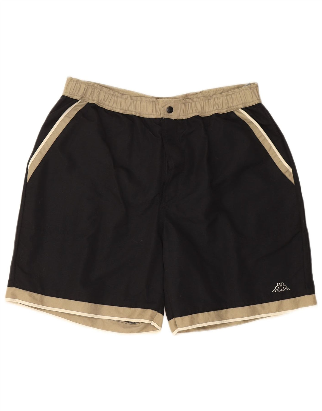 KAPPA Mens Swimming Shorts 2XL  Black Colourblock Nylon