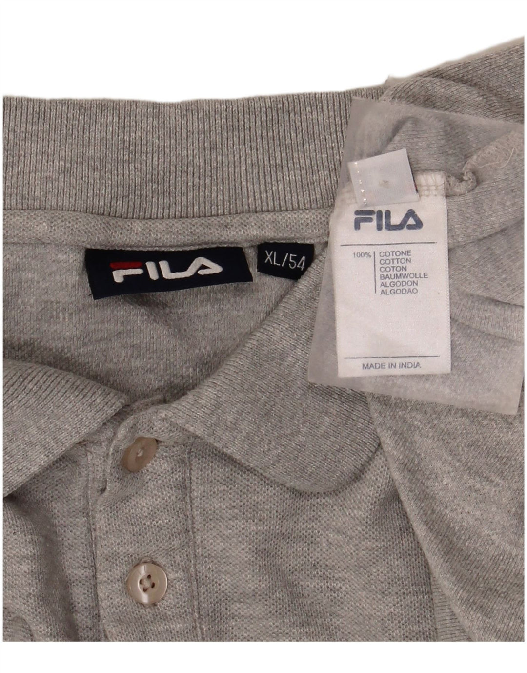 Мужская рубашка-поло FILA XL, серая, хлопок