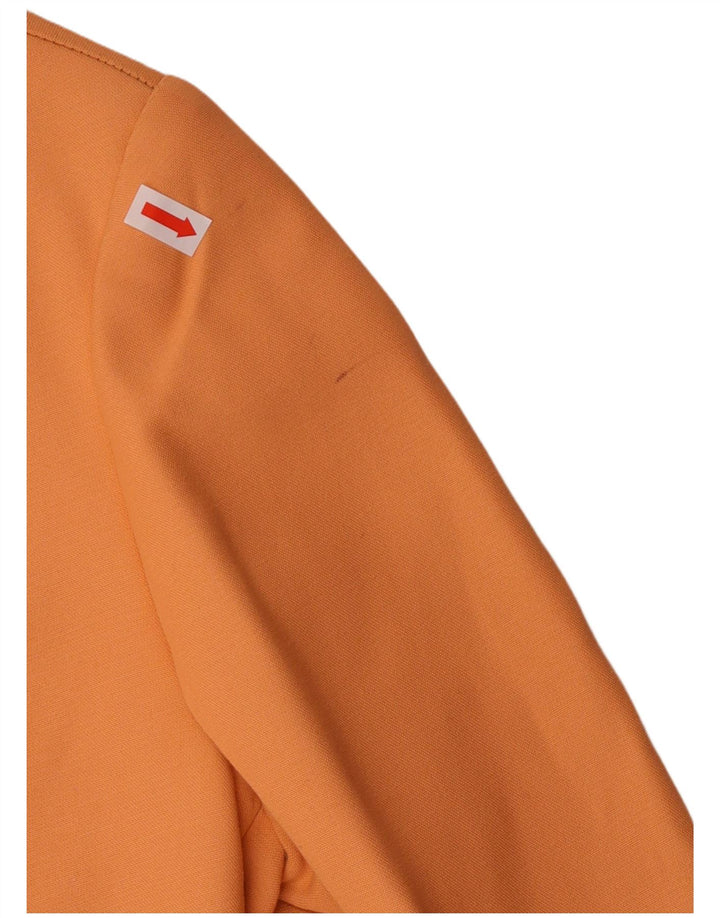 Винтажный женский пиджак на 3 пуговицах IT 42, средний оранжевый вискоза