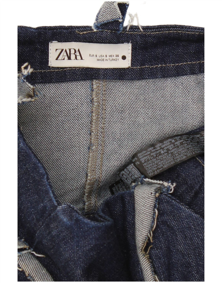 Женский джинсовый комбинезон Zara UK 8, маленький темно-синий, хлопок