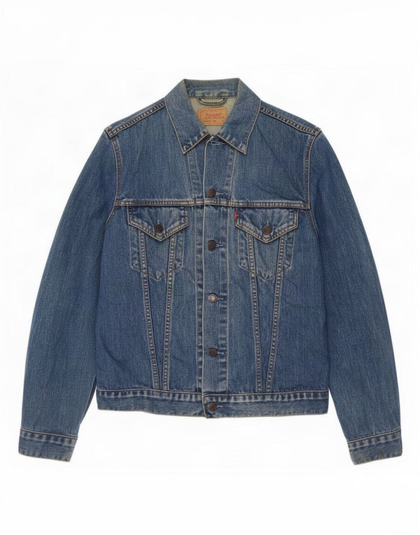 Мужская джинсовая куртка Levi's UK 40, большая синяя, хлопок