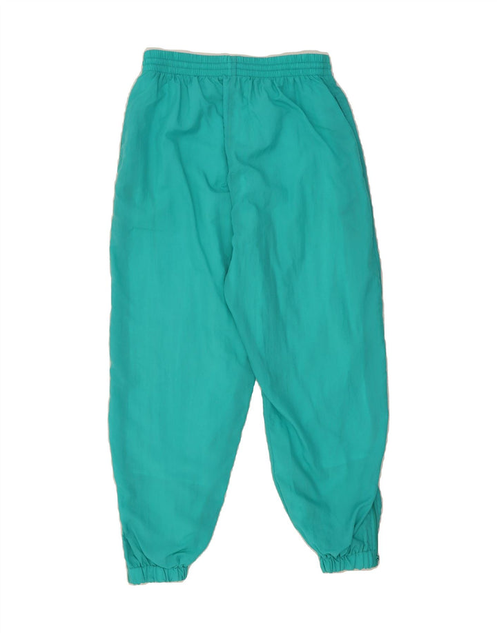 VINTAGE Womens Tracksuit Trousers Joggers UK 14 Medium Turquoise Polyamide Vintage Vintage and Second-Hand Vintage from Messina Hembry 