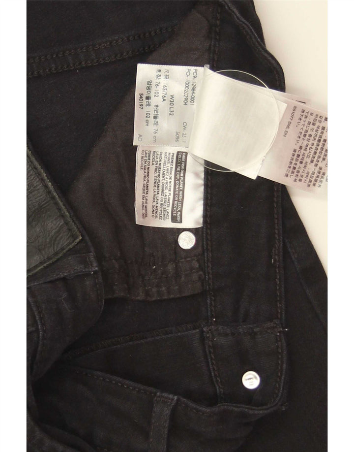 Женские узкие джинсы Levi's 712 W30 L32, черный хлопок