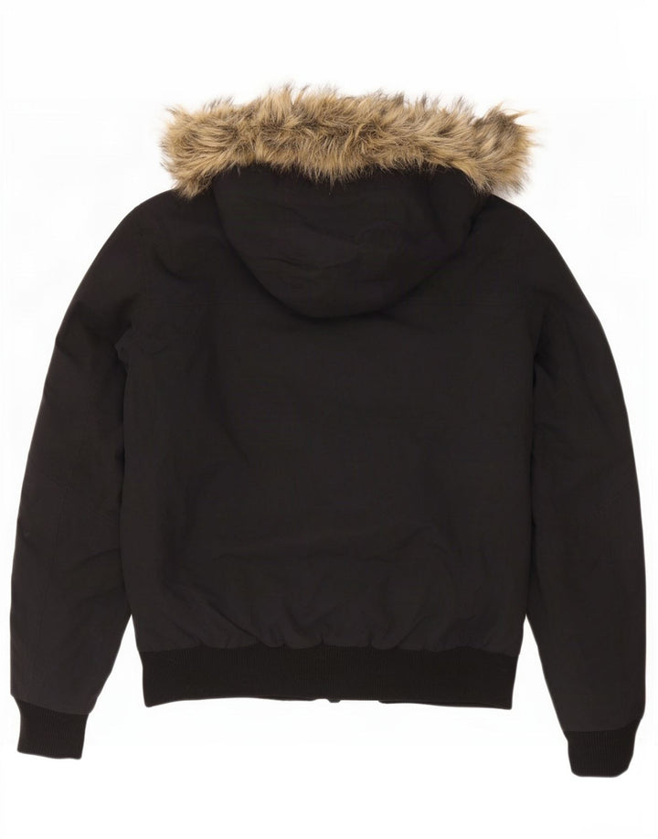 Мужская куртка-бомбер с капюшоном Jack Wolfskin UK 36/38, средний черный полиамид