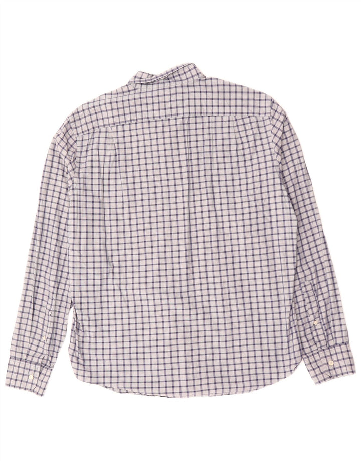 Мужская тонкая рубашка J. CREW, большой размер, темно-синяя клетка, хлопок