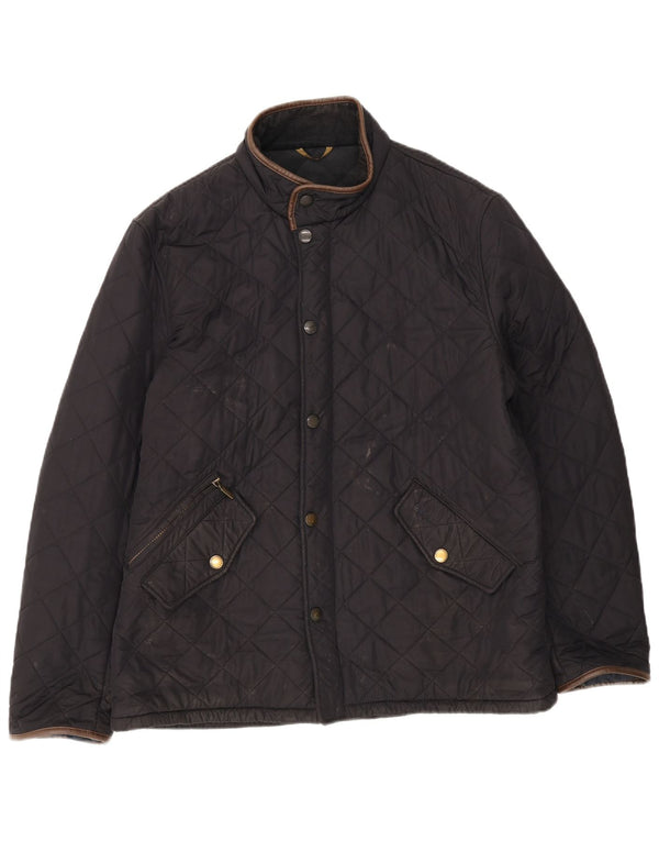Мужская стеганая куртка Barbour UK 42 XL темно-синяя