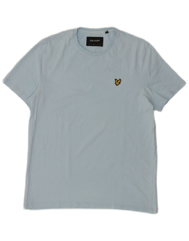 Мужская футболка Lyle & Scott из хлопка среднего синего цвета