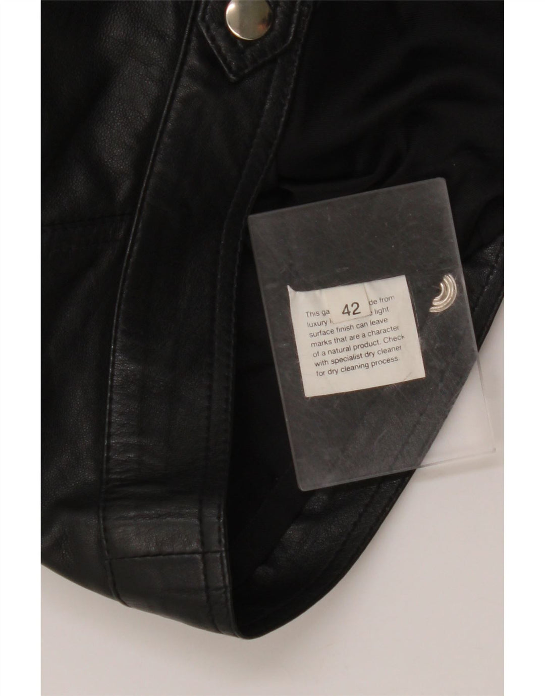 ВИНТАЖНАЯ Женская мини-кожаная юбка с завышенной талией IT 42 Medium W26 Черная