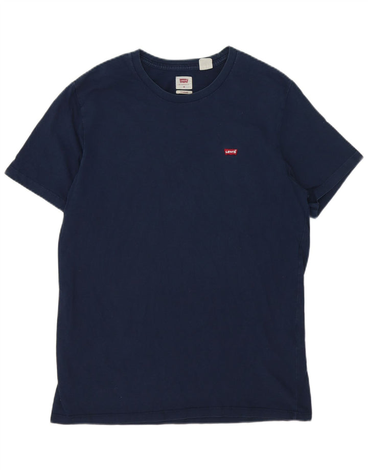 Мужская футболка LEVI'S Standard Top среднего размера, темно-синяя, хлопок